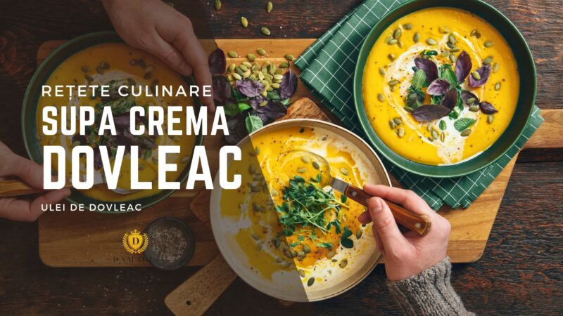 Supă Cremă de Dovleac cu Ulei de Dovleac